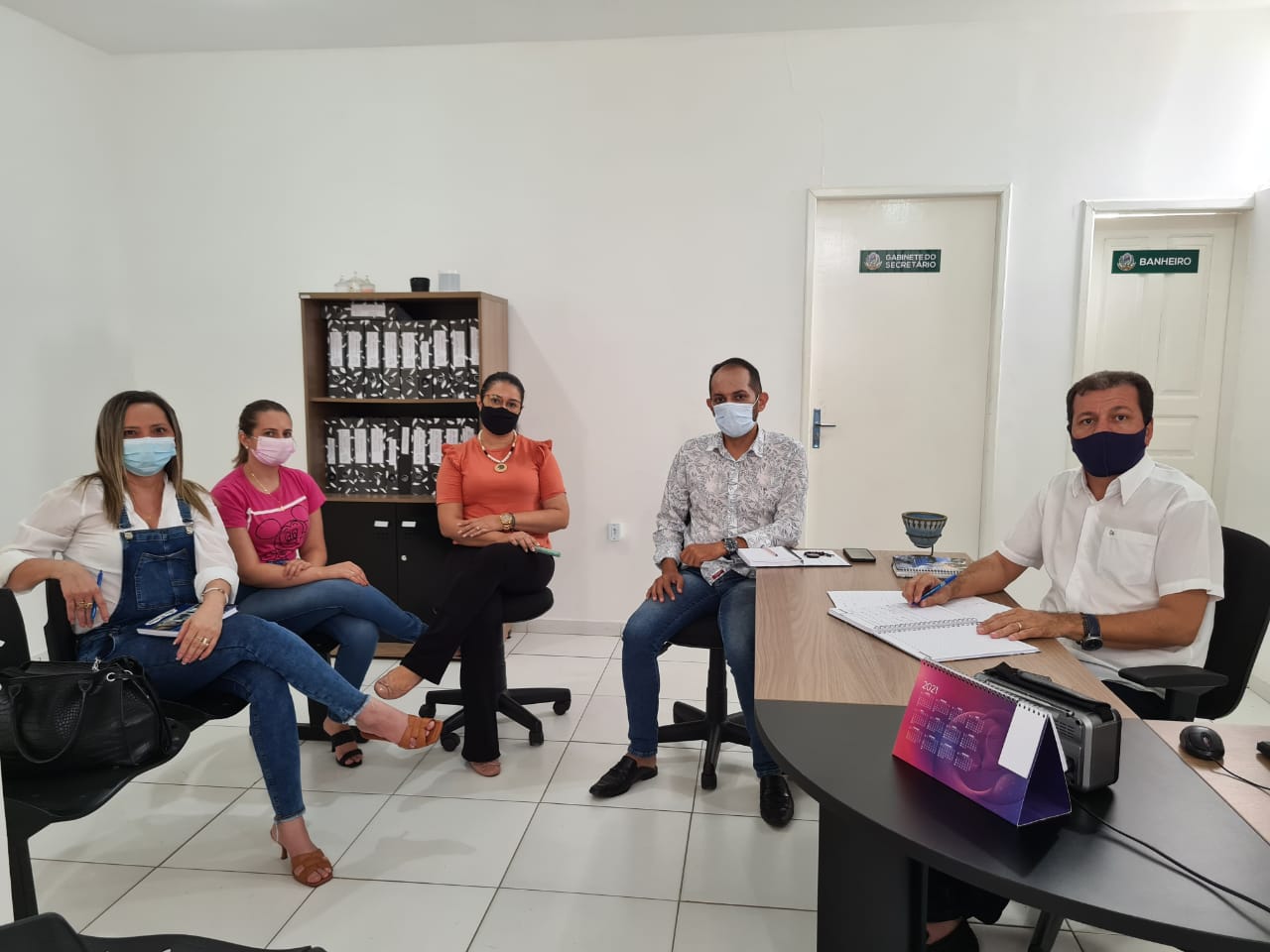 Secretaria de Administração realiza reunião com representantes do Samu, Policlínica e UPA